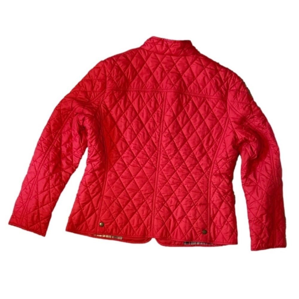 L.L. Bean Signature Red Quilted Winter Jacket size women’s 6 - Picture 2 of 6